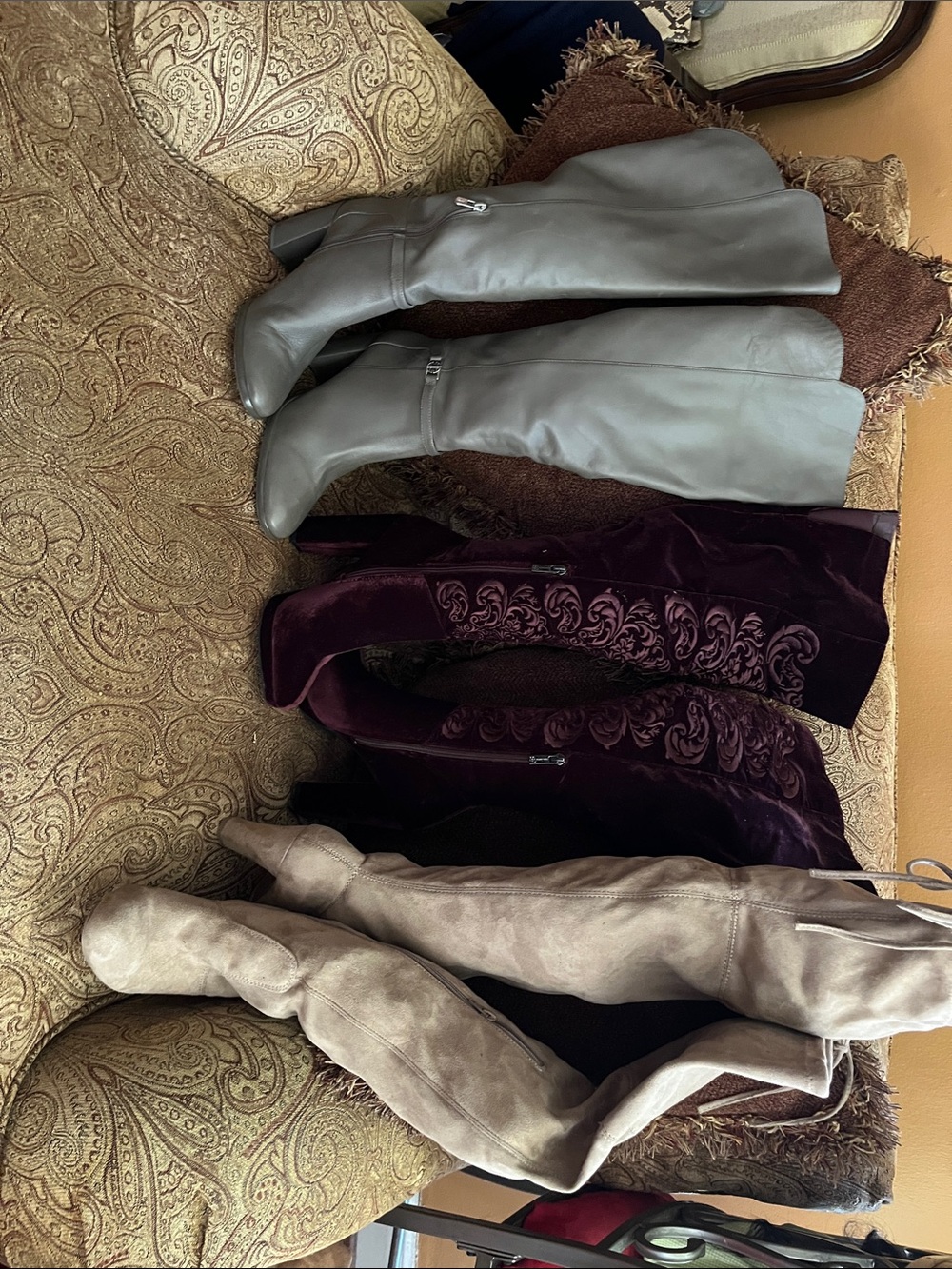 Trio — 
Taupe by Vivian, Burgundy by Jessica Simpson & Gray by Antonio Melani